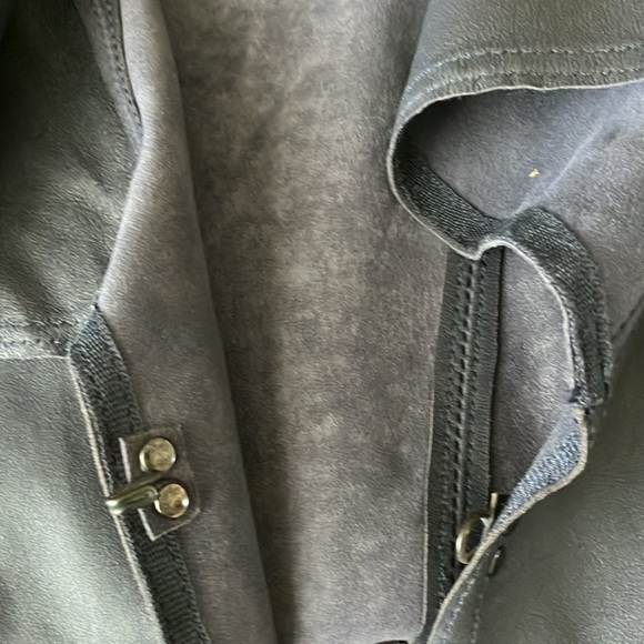 Bod Christensen Drape Collar Peplum Style Leather Jacket (Size 6) NWT - Picture 14 of 16